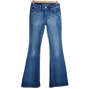 American Eagle Super Super Stretch 4 Regular Boho Artist Flare Jeans